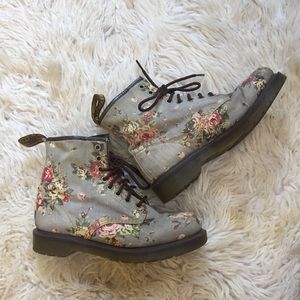 Doc Marten Floral Ankle Boots